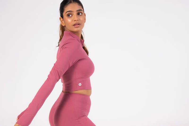Strawberry Rosé -Shaker Top - Long Sleeves