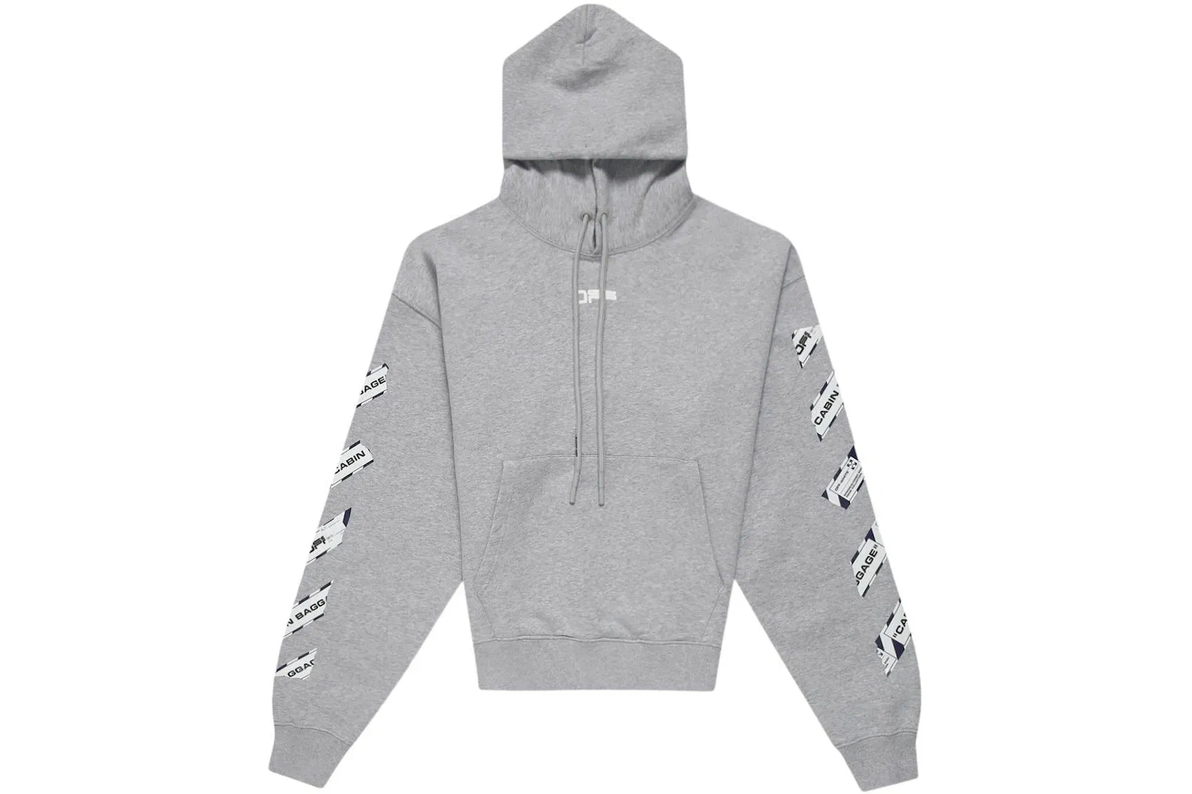 OFF-WHITE Airport Tape Arrows Diag Over Hoodie Melange Grey/Multicolor