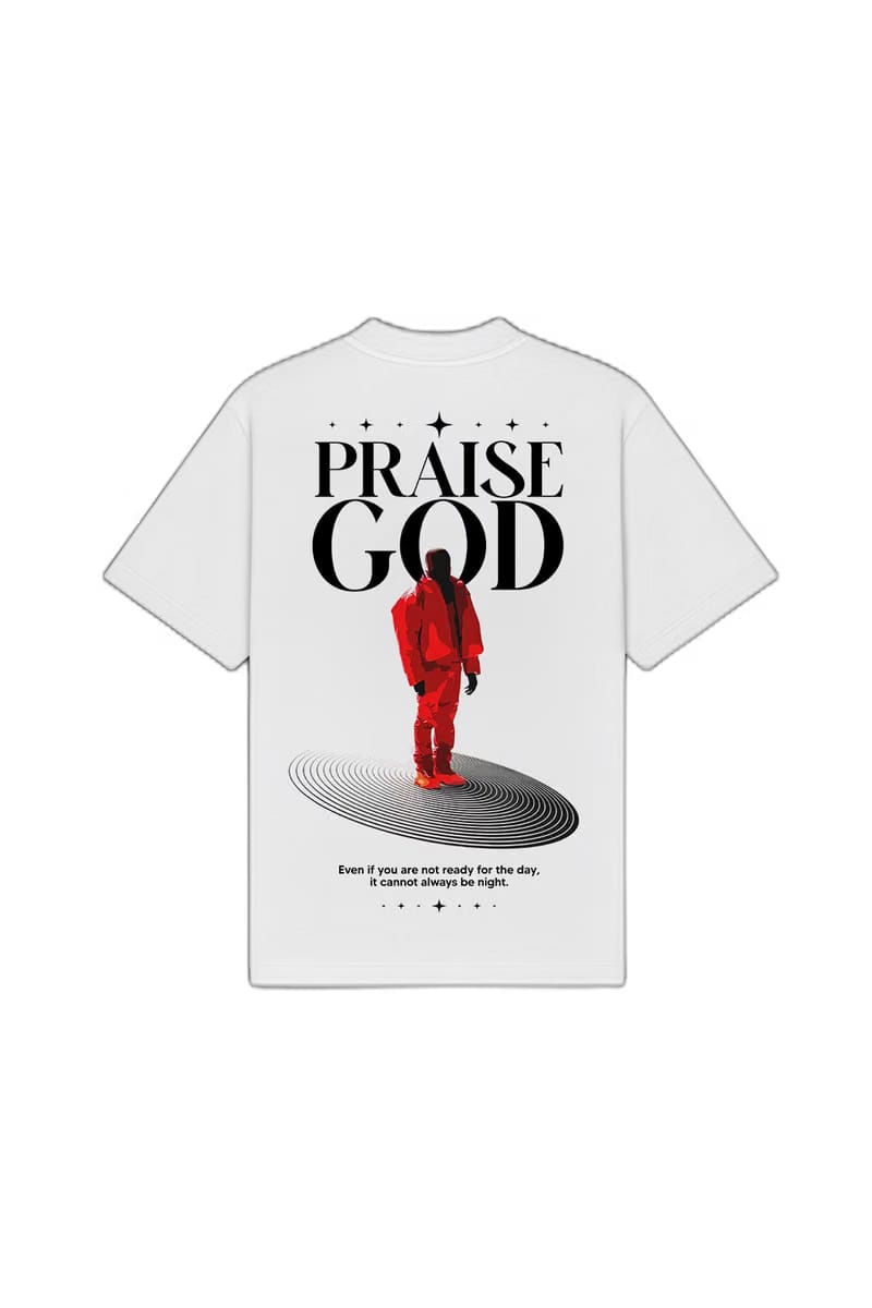 Praise God White Oversized T-Shirt