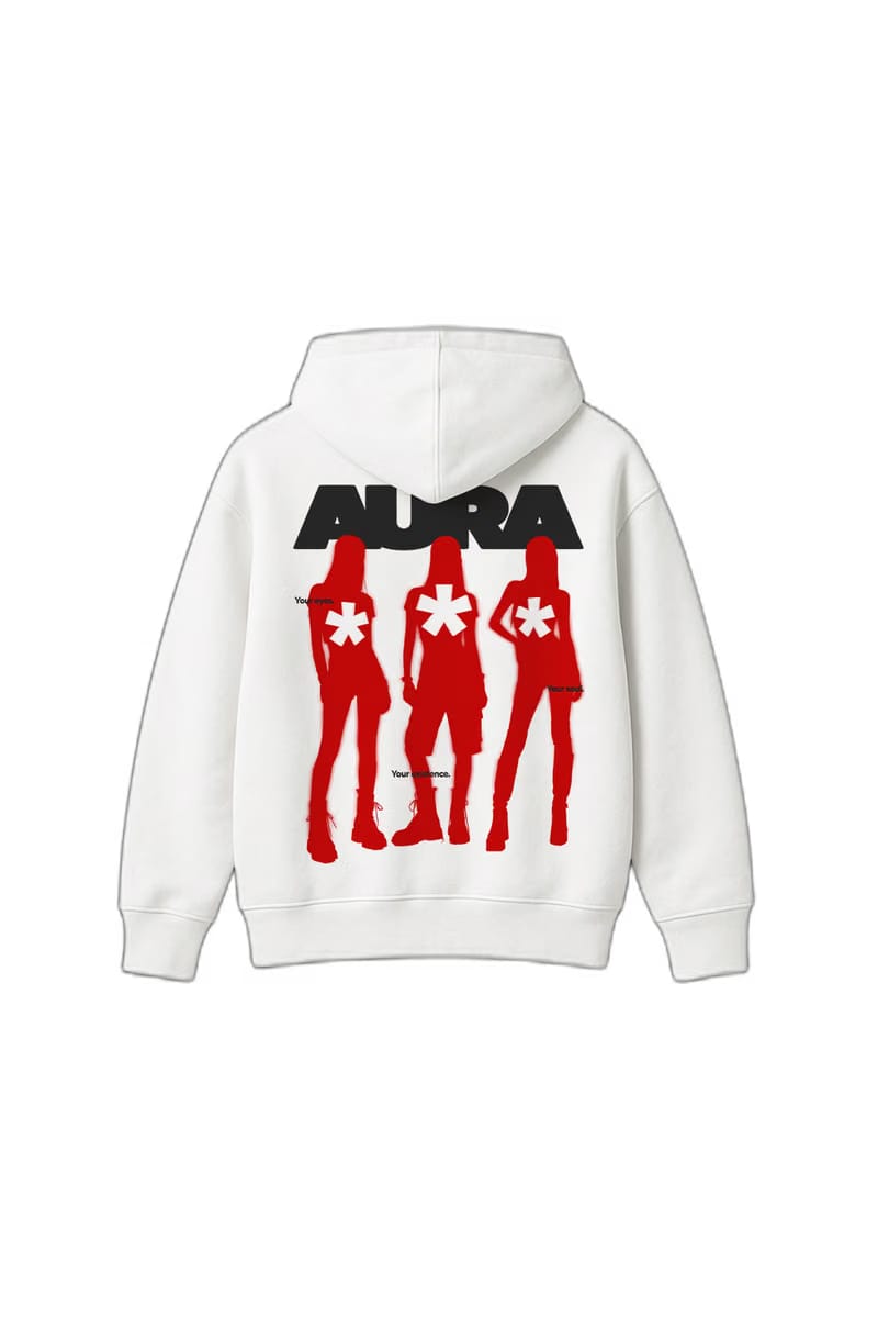 Aura White Oversized Hoodie