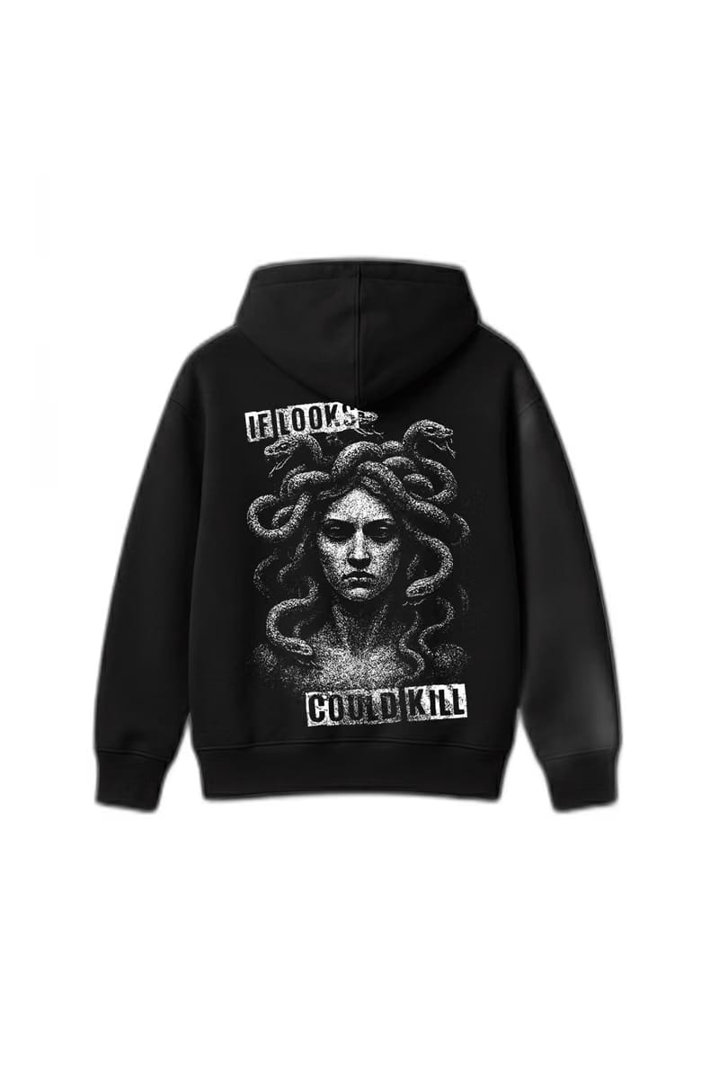 If Looks Could Kill Black Oversized Hoodie