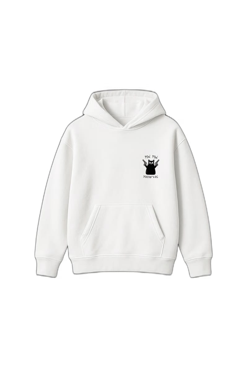 Pew Pew White Oversized Hoodie