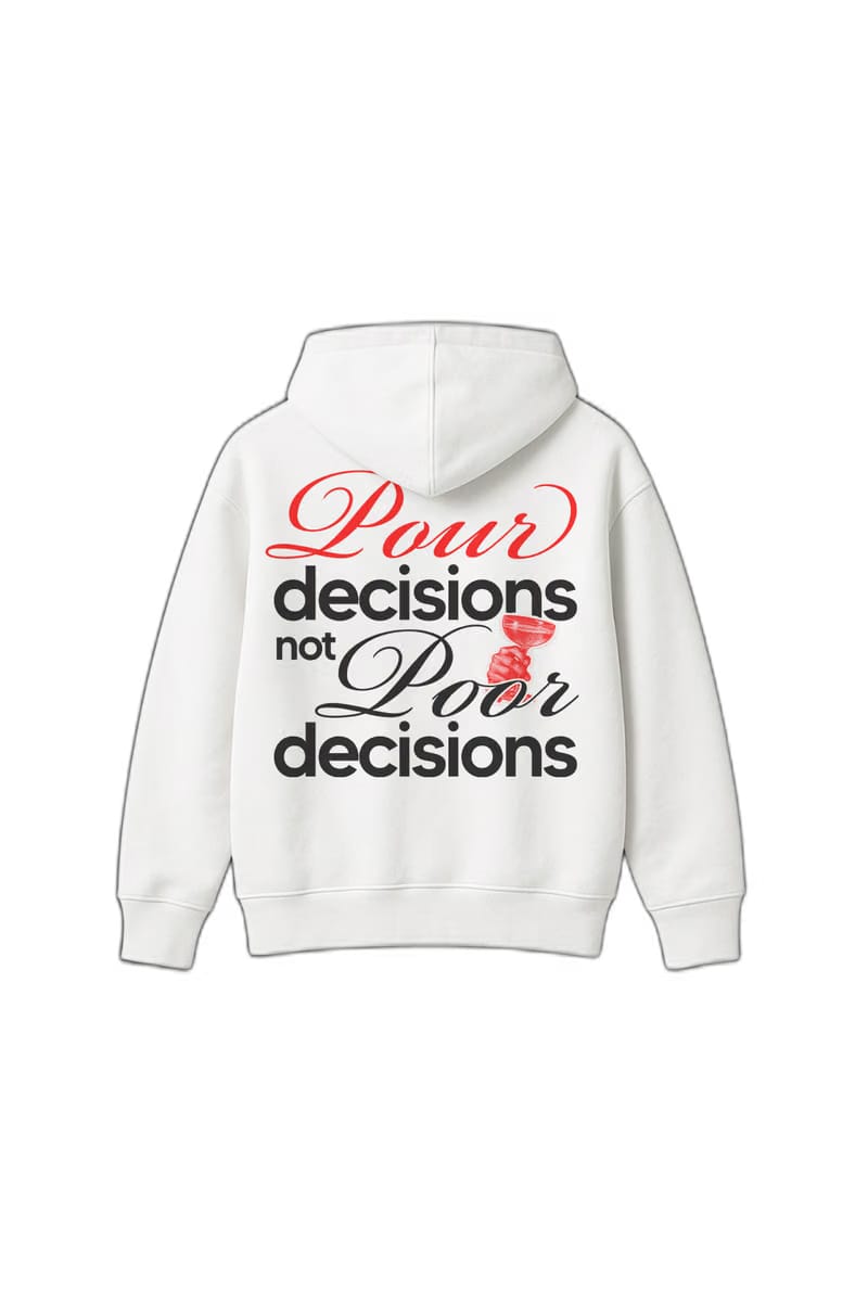 Pour Decisions White Oversized Hoodie