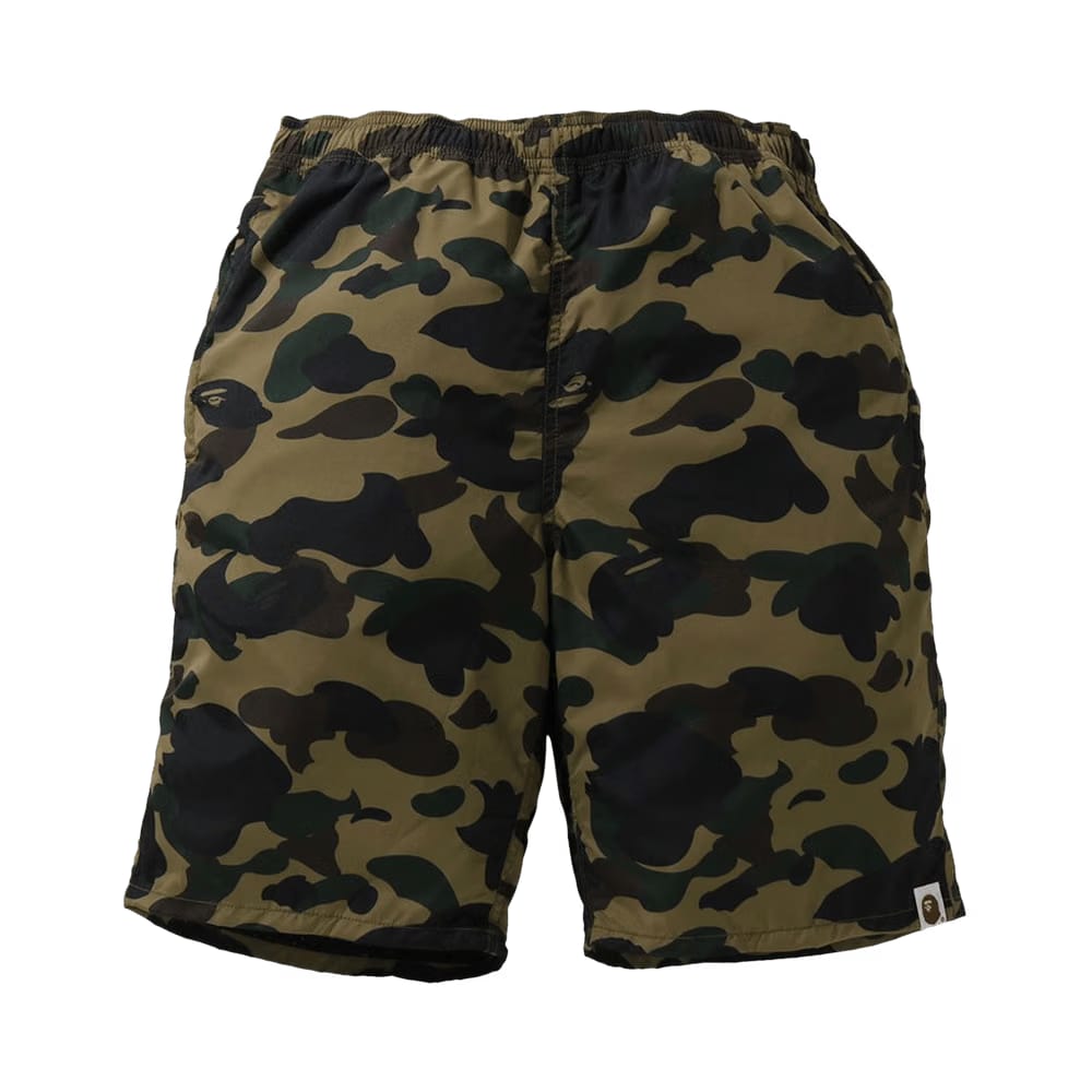 BAPE 1st Camo Beach Shorts Green