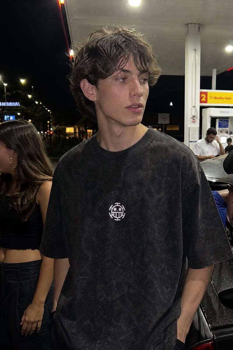 Myugen Mugiwara Acid Wash Oversized T-Shirt Black
