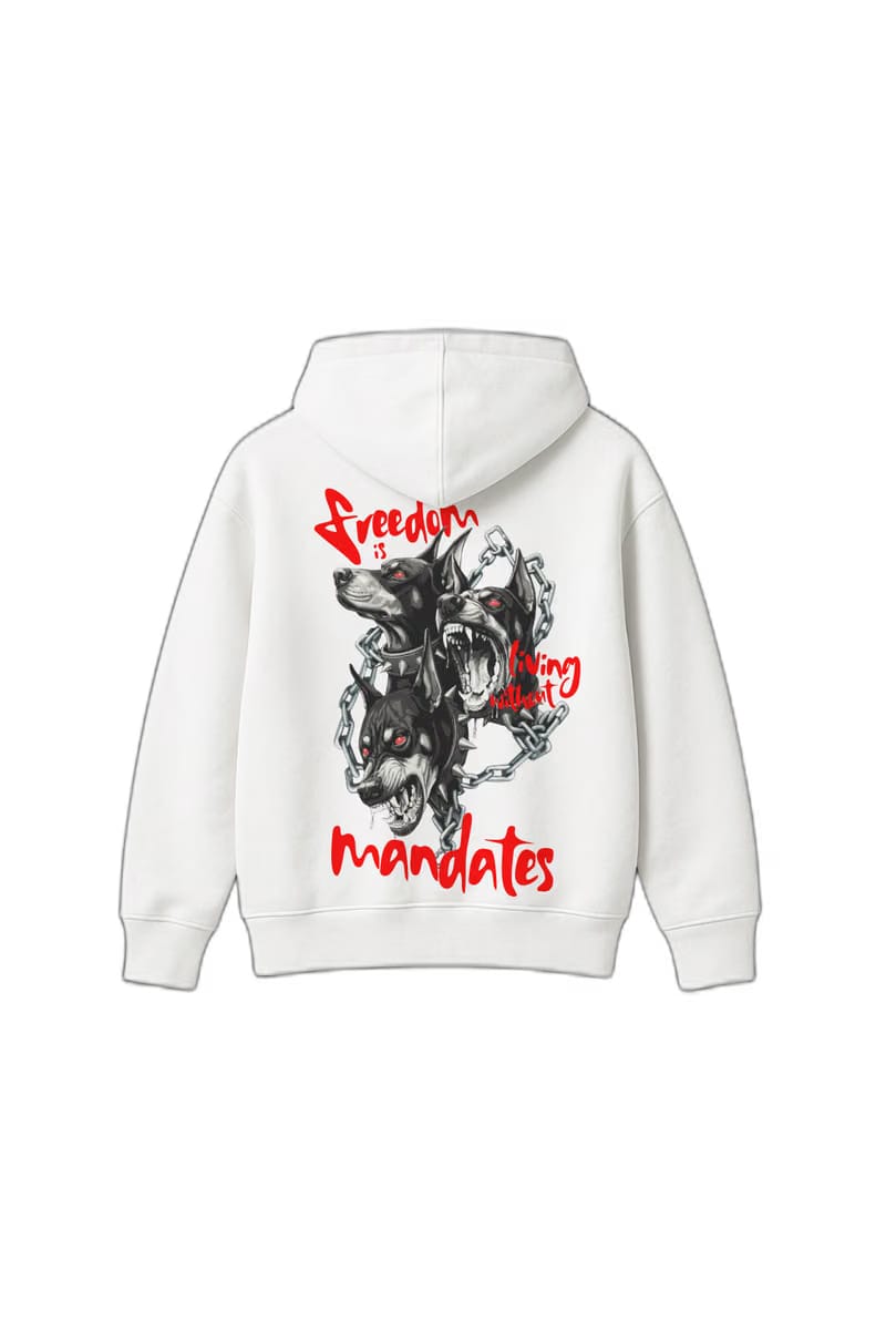 Freedom White Oversized Hoodie