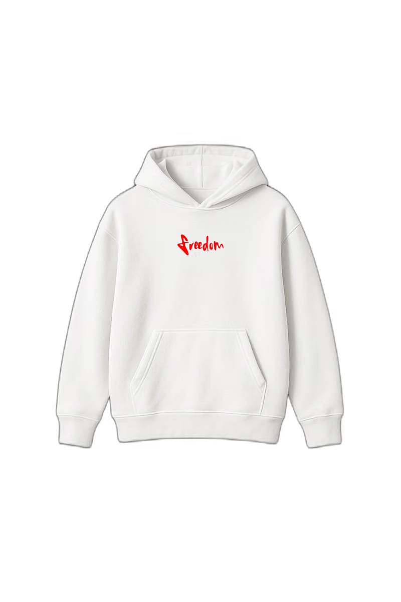 Freedom White Oversized Hoodie
