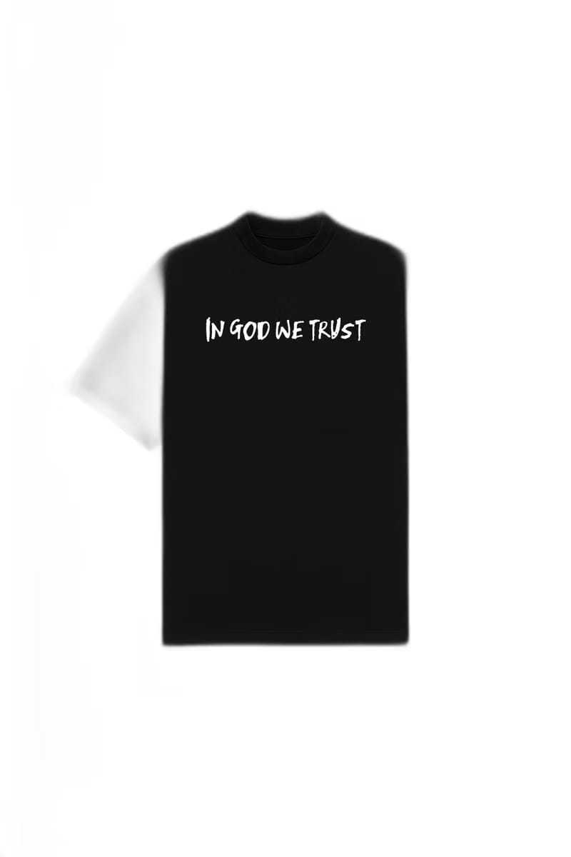 In God We Trust Black Oversized T-Shirt