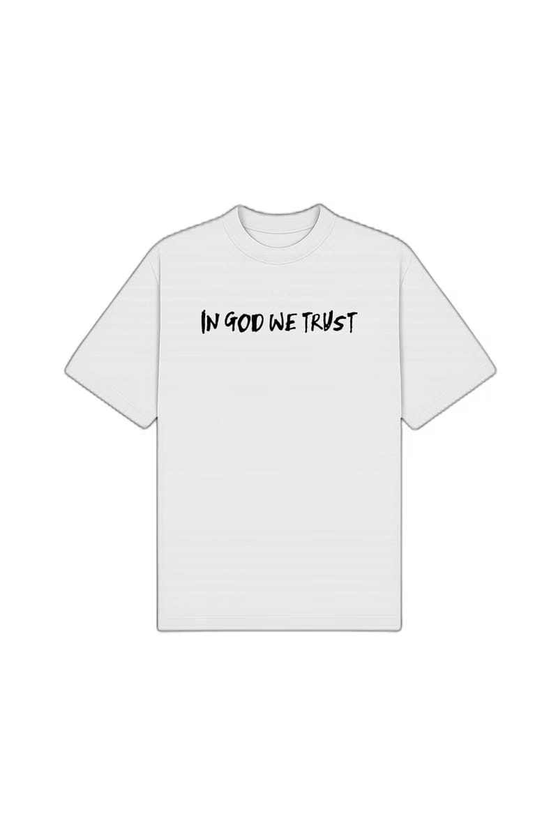 In God We Trust White Oversized T-Shirt