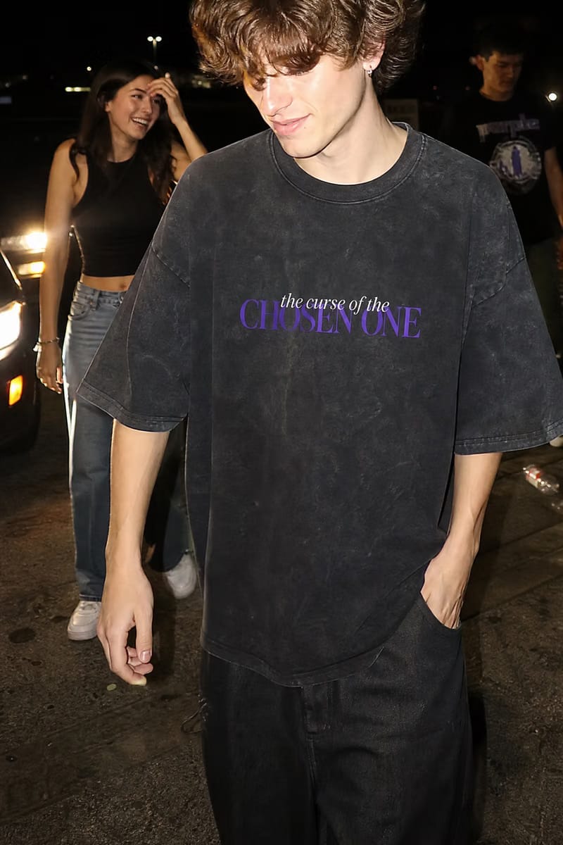 Myugen Chosen One Acid Wash Oversized T-Shirt Black