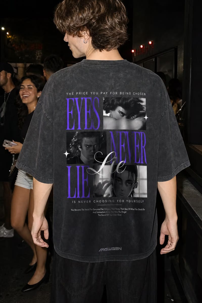 Myugen Chosen One Acid Wash Oversized T-Shirt Black