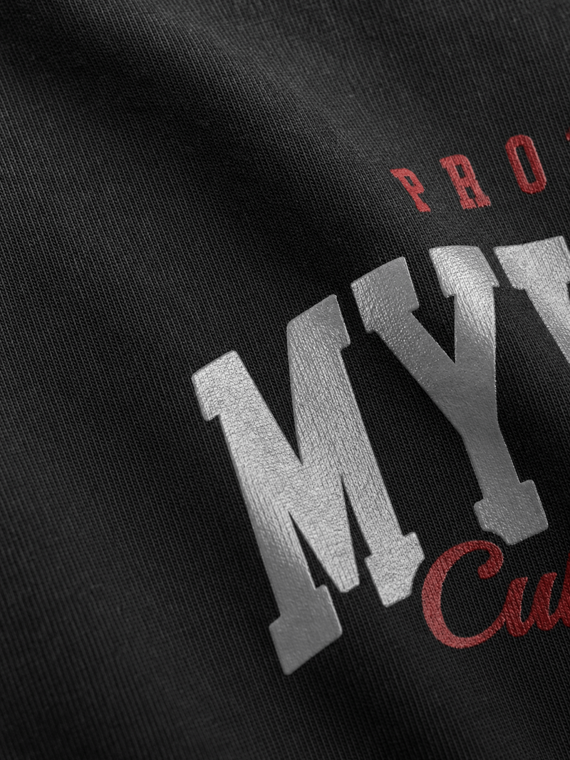 Myugen Cultured Club Acid Wash Oversized T-Shirt Black