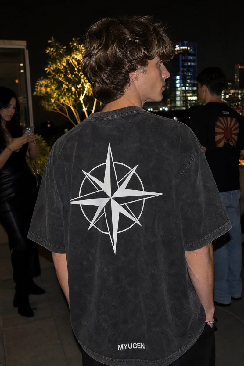 Myugen Wear Your Schemes Acid Wash Oversized T-Shirt Black
