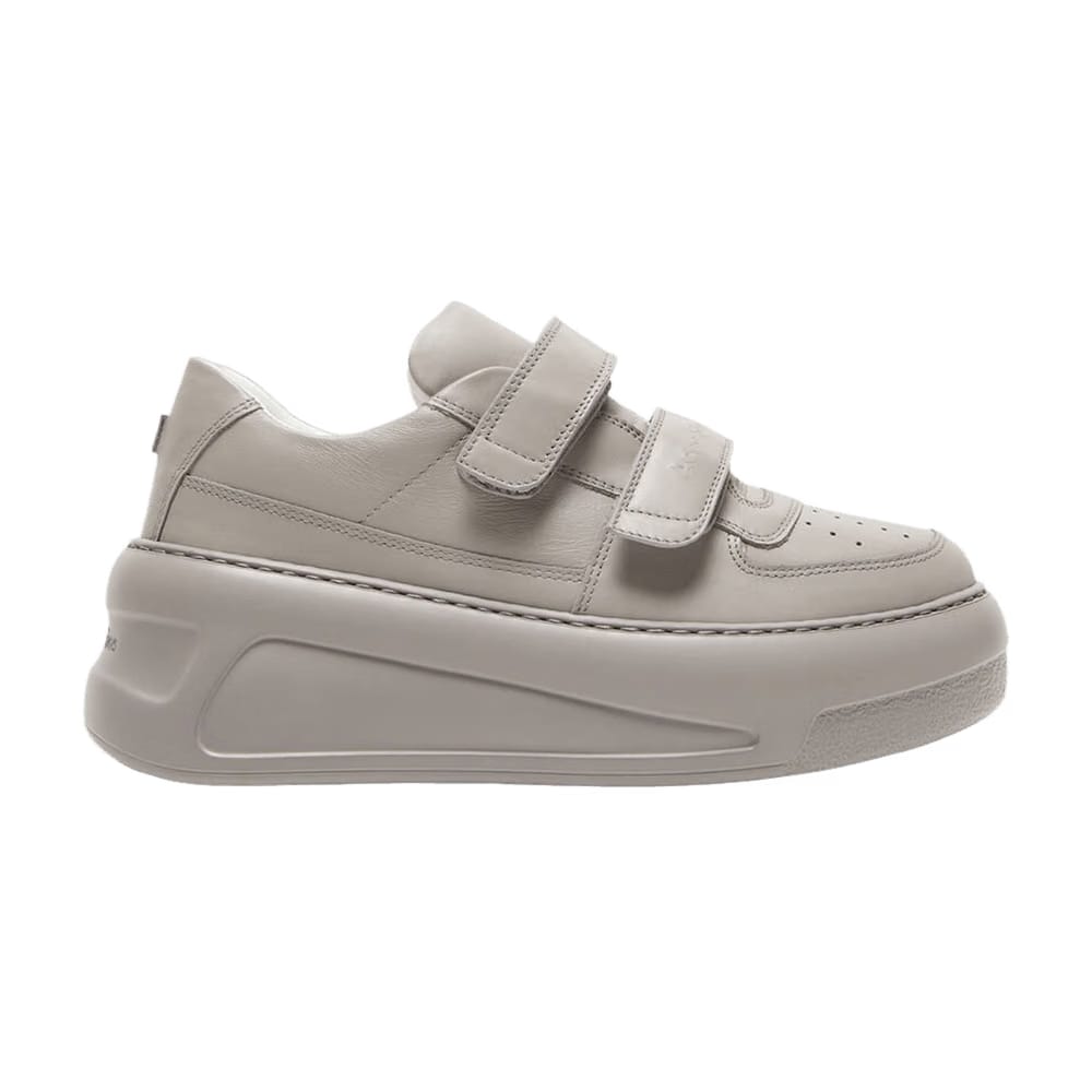 Acne Studios Velcro Strap Platform Sneaker Taupe Grey