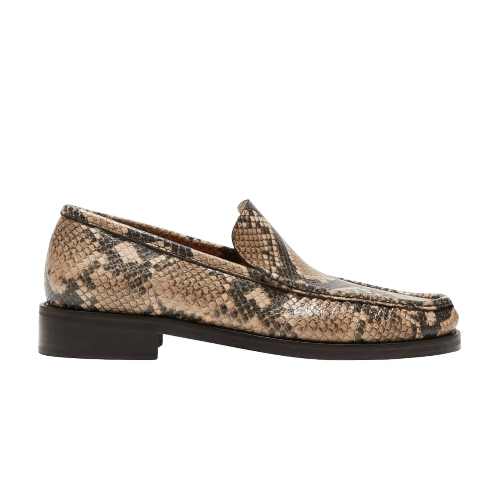 Acne Studios Loafer Beige Snake Print