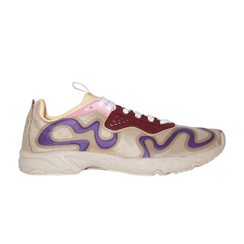 Acne Studios Ribbon Logo Lace-Up Sneaker Beige Multi-Color