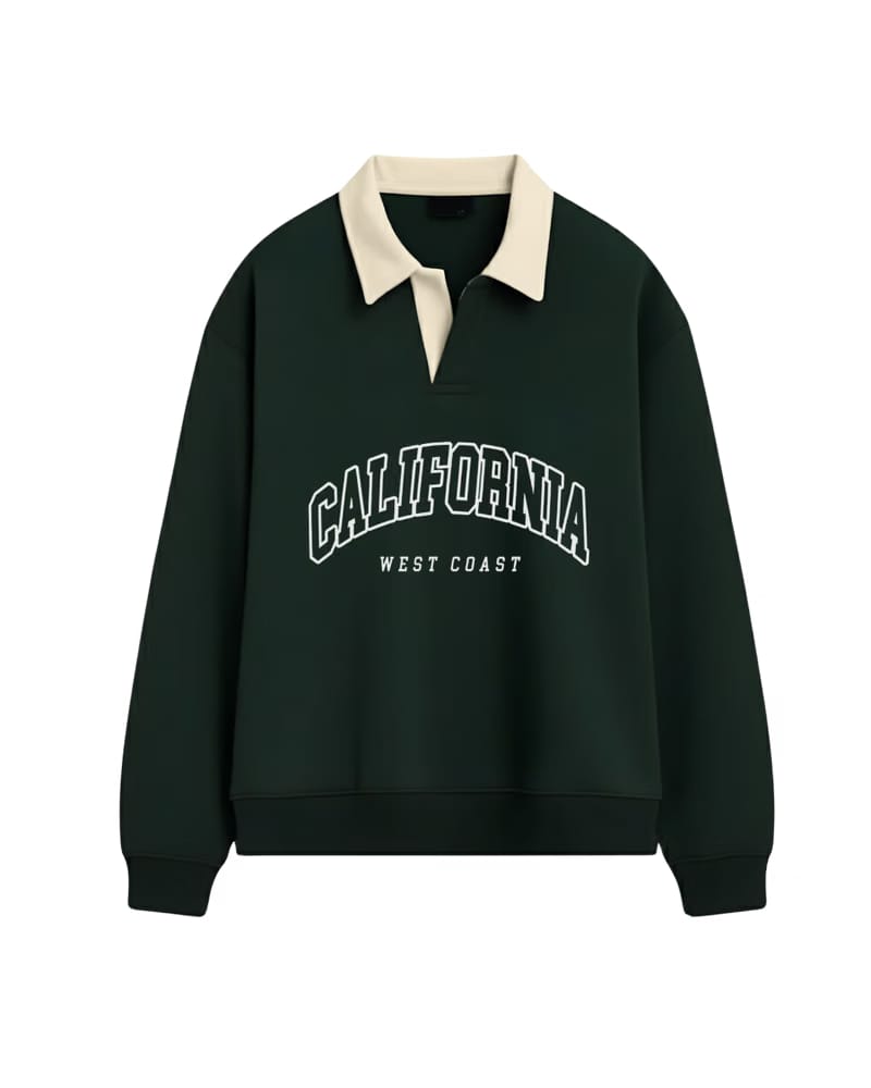 CALIFORNIA POLO SWEATSHIRT - GREEN