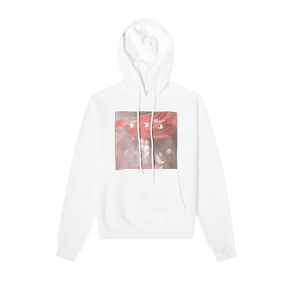 Off-White Sprayed Caravaggio Over Hoodie White