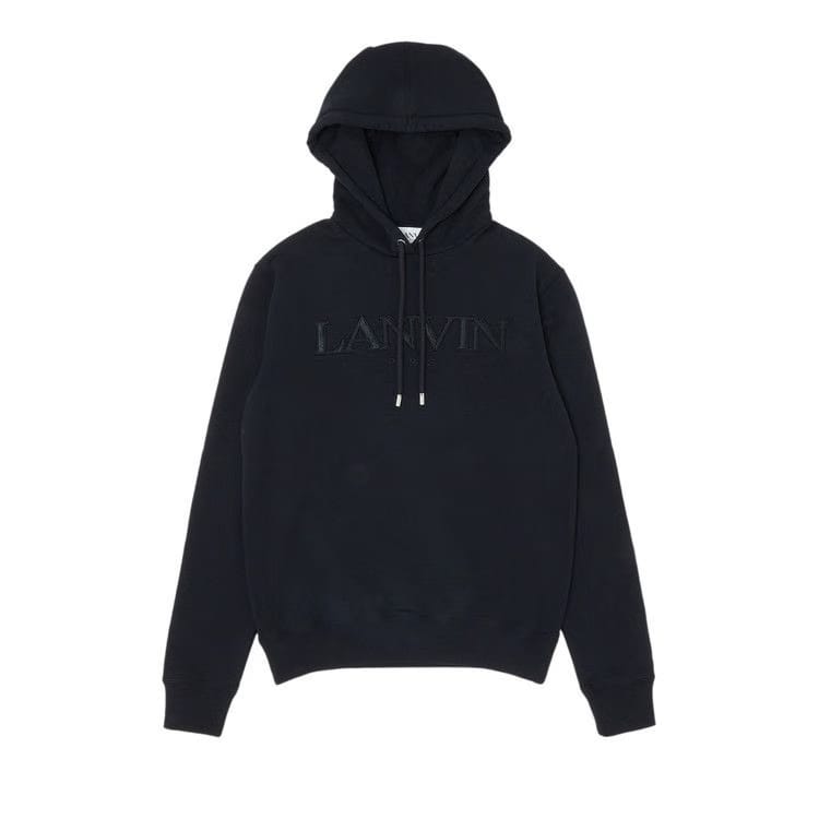 Lanvin Curb Long Fleece Eusebio Hoodie Black