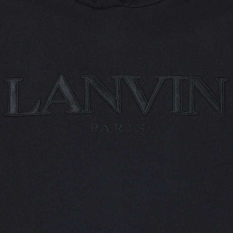 Lanvin Curb Long Fleece Eusebio Hoodie Black
