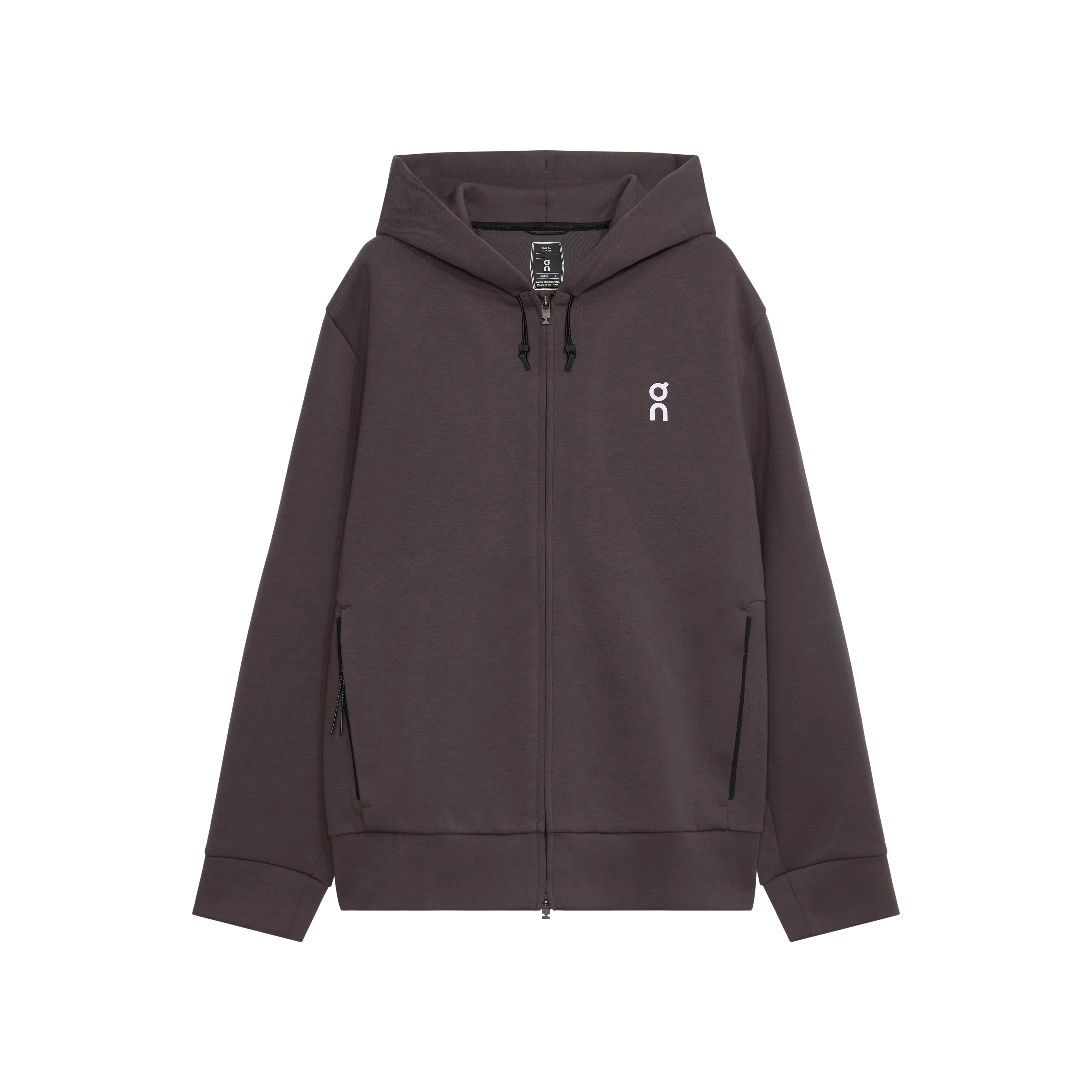 Focus Tech Zip Hoodie Pebble