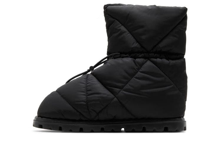 Prada Blow 19 Quilted Nylon Drawstring Boot Black