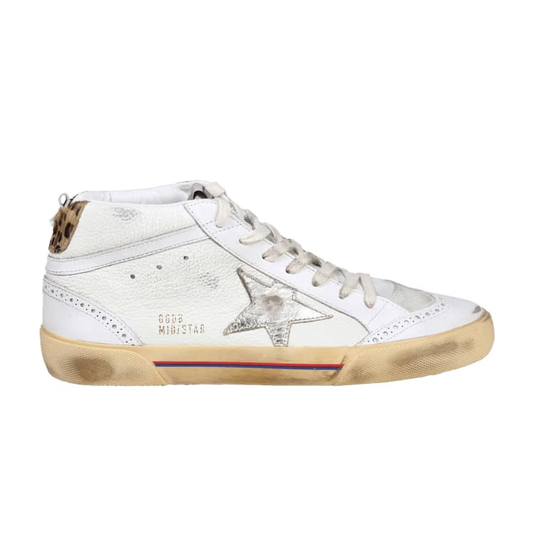 Golden Goose Mid Star White Leopard
