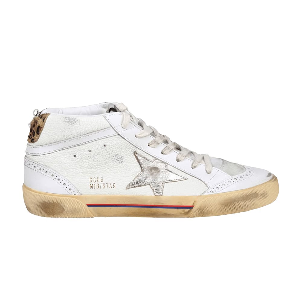 Golden Goose Mid Star White Leopard