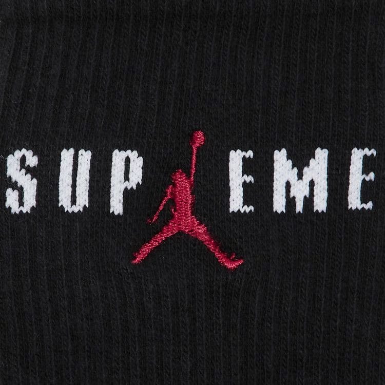 Supreme x Jordan Crew Socks (2 Pack) Black