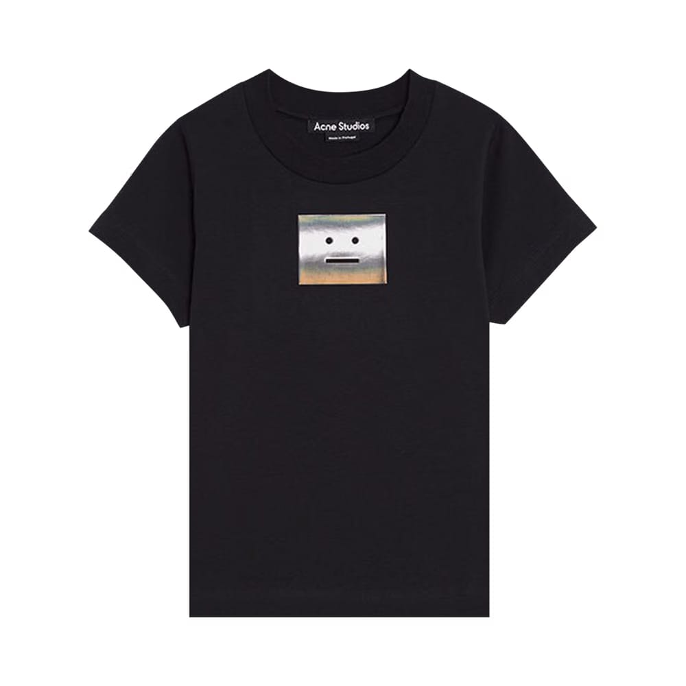 Acne Studios Kids Logo T-Shirt Black