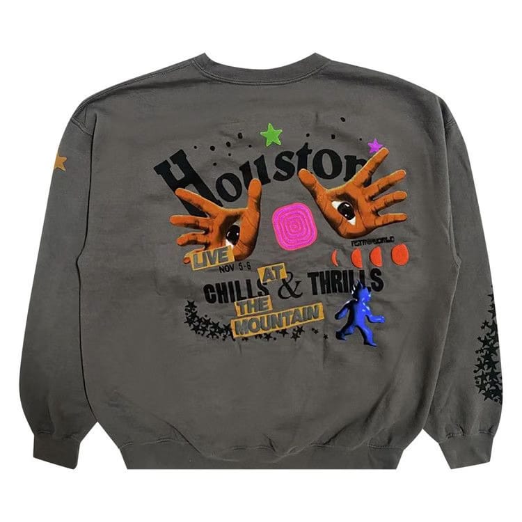 Cactus Jack by Travis Scott Houston Crewneck Grey
