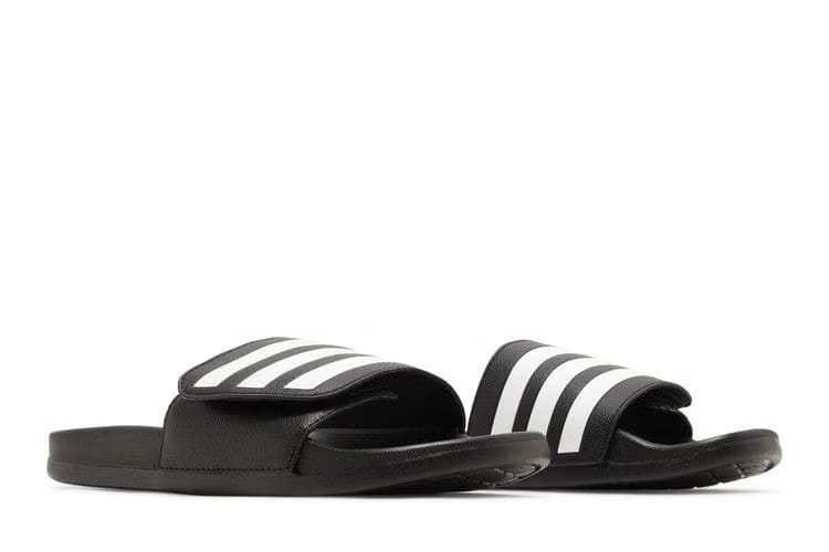 Adidas Adilette Comfort Adjustable Slide Black White