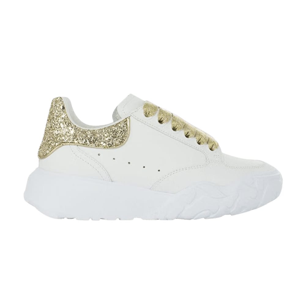 Alexander McQueen Wmns Court Trainer 'White Gold Glitter'