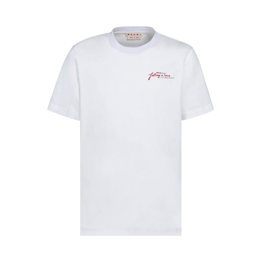 Marni Shorts-Sleeve T-Shirt Lily White