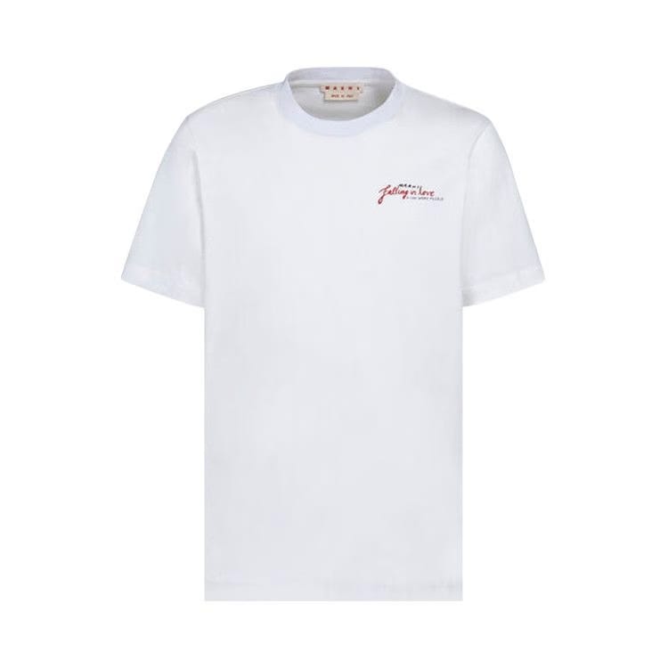 Marni Shorts-Sleeve T-Shirt Lily White