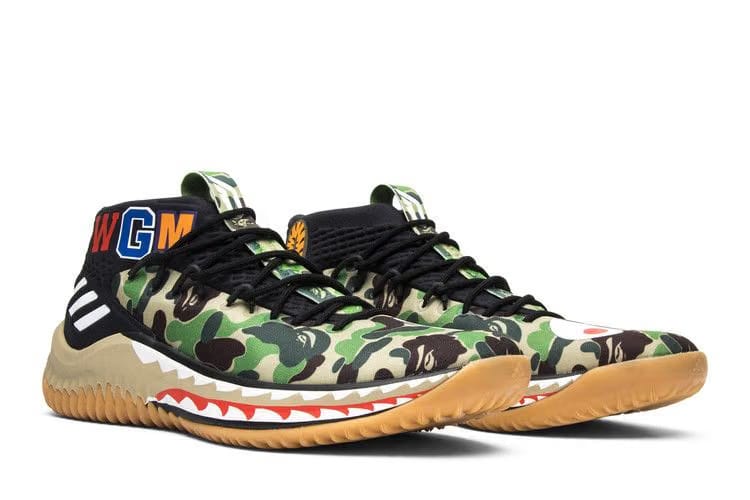 A Bathing Ape x adidas Dame 4 Green Camo