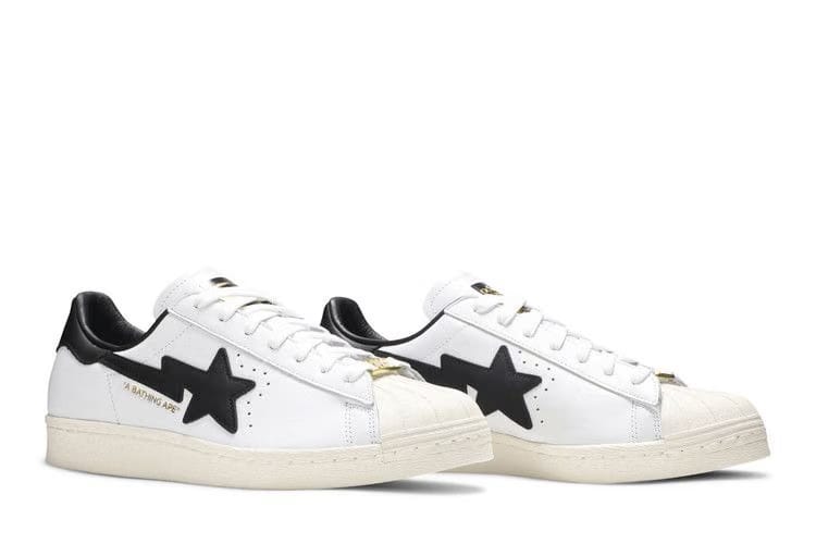 BAPE x adidas Superstar White Black