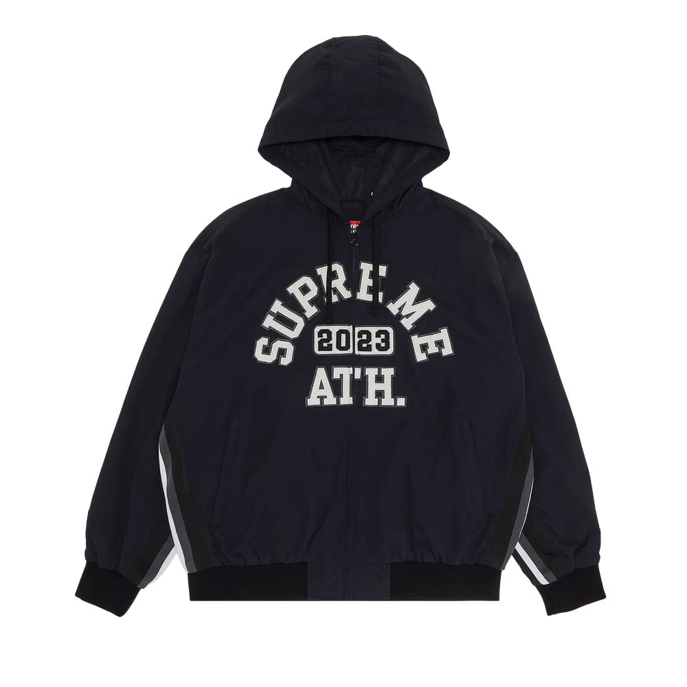 Supreme Appliqué Hooded Track Jacket Black