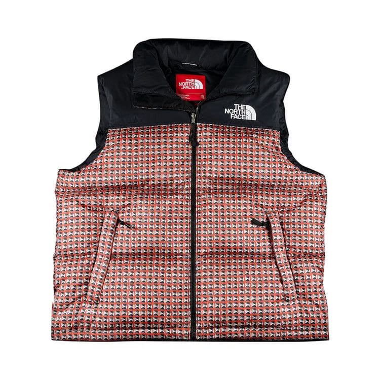 Supreme x The North Face Studded Nuptse Vest Red