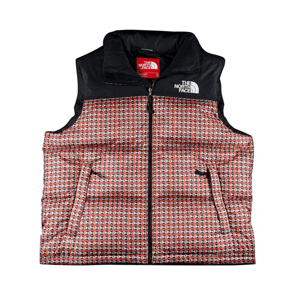 Supreme x The North Face Studded Nuptse Vest Red