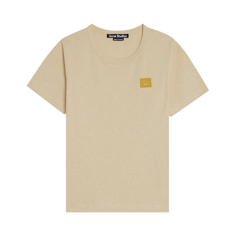 Acne Studios Kids Nash Face T-Shirt Pale Yellow Melange