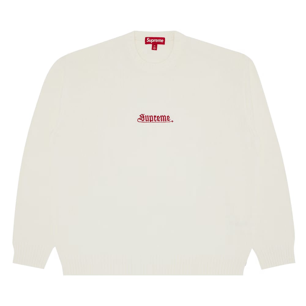 Supreme Old English Sweater Ivory