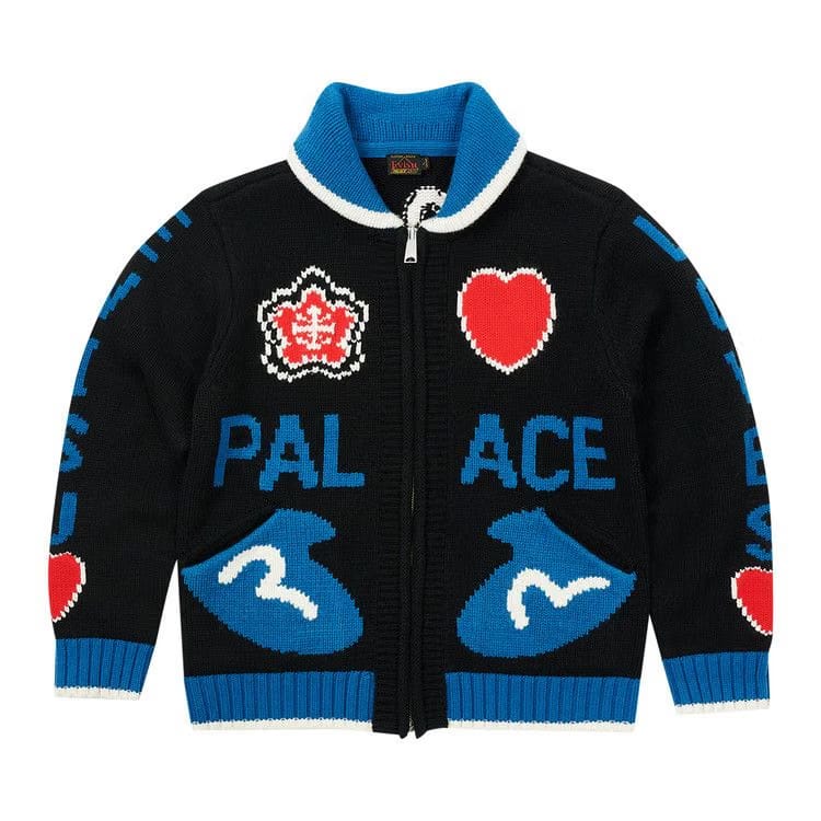 Palace x Evisu Cowichan Knit Black