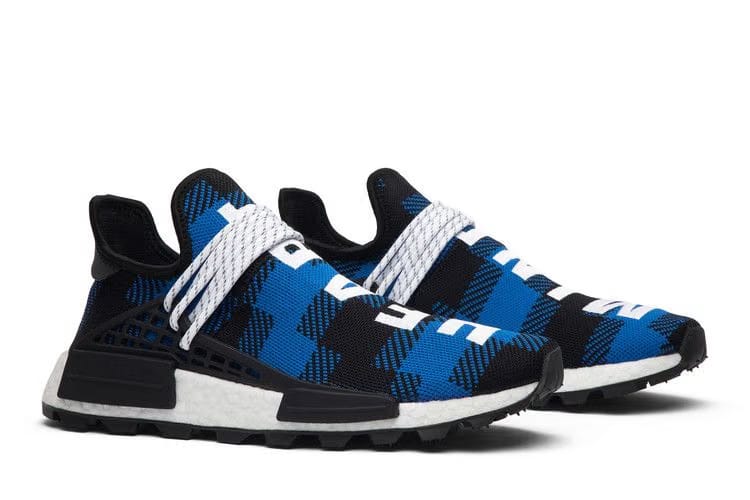 Pharrell x Billionaire Boys Club x adidas NMD Human Race Trail Blue Plaid