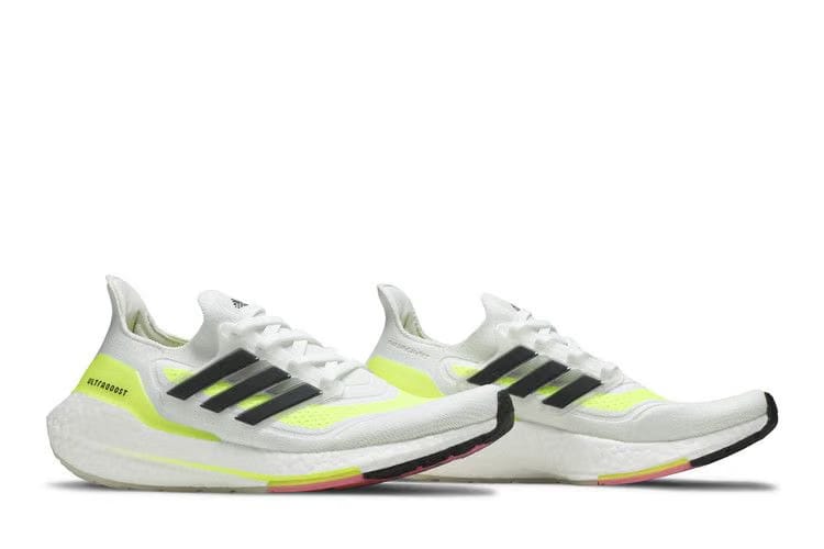 Adidas UltraBoost 21 White Solar Yellow