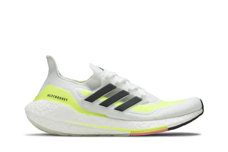 Adidas UltraBoost 21 White Solar Yellow