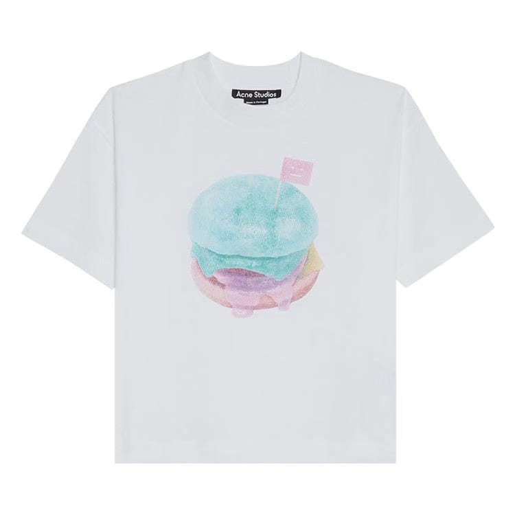 Acne Studios Kids Graphic Logo T-Shirt Optic White