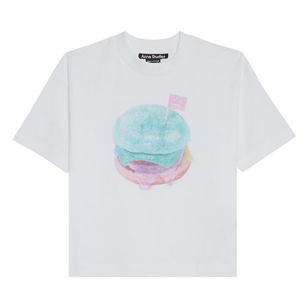 Acne Studios Kids Graphic Logo T-Shirt Optic White