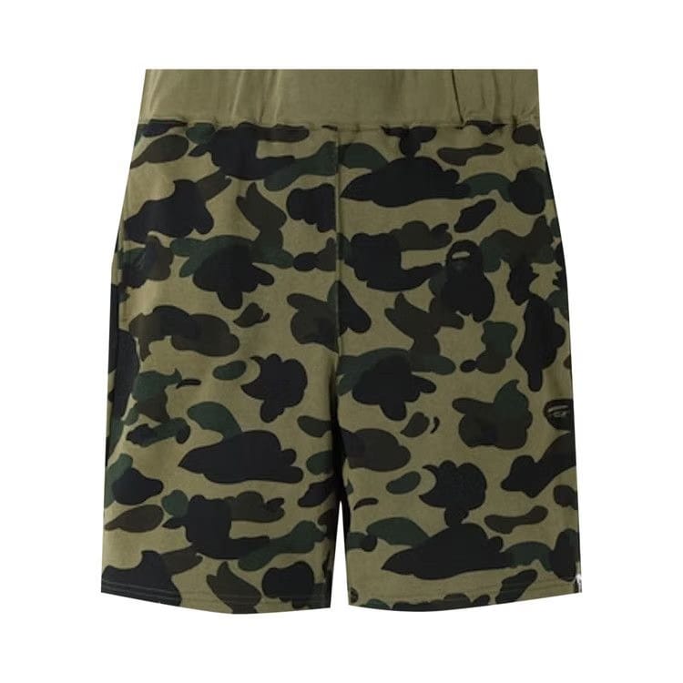 BAPE 1st Camo Sweat Shorts Green