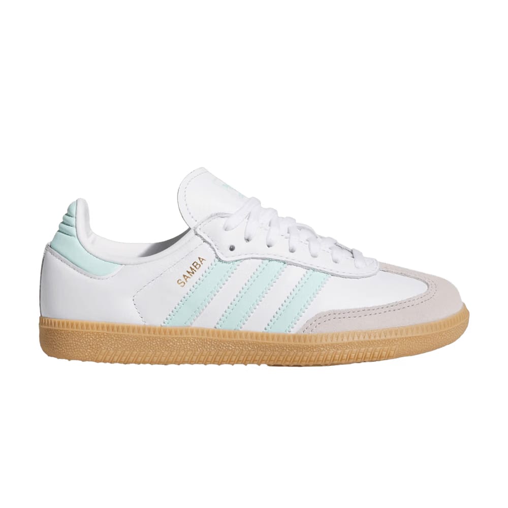 Adidas Samba OG J White Semi Flash Aqua